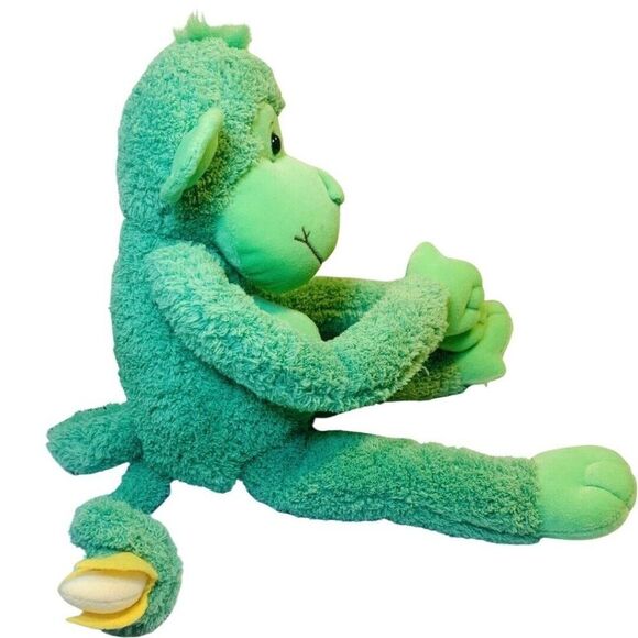 2009 Carowinds Lime Green Hanging Monkey Plush 16" Stuffed Animal Toy - Picture 3 of 5